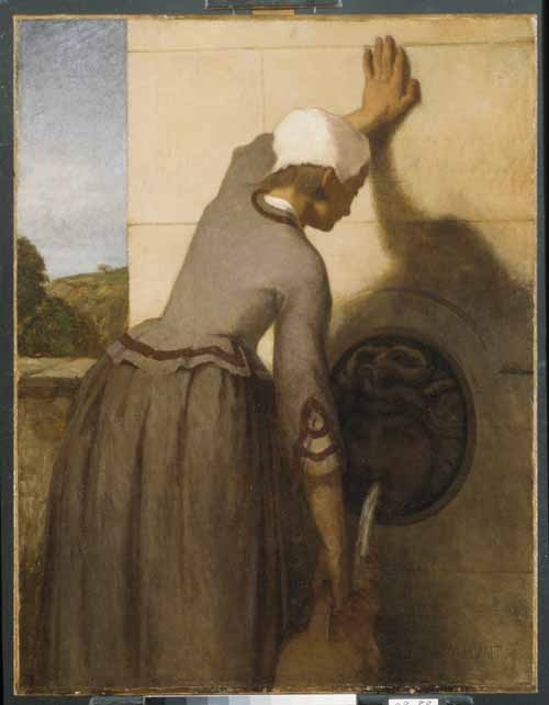 William Morris Hunt Girl at the Fountain